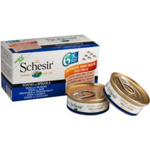 Schesir Multipack Cat Tuna i Brancin 6x50g